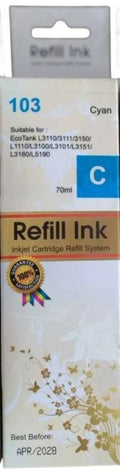 INKJET EP 103 E103 Dopuna Cyan SINO boja bocica sadrži 70 ml mastila za Epson EPIJC103SC