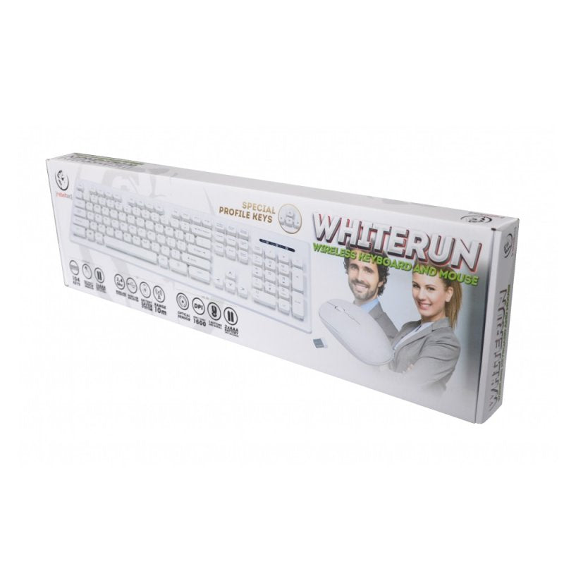 Rebeltec bezicni set: tastatura + mis WHITERUN beli