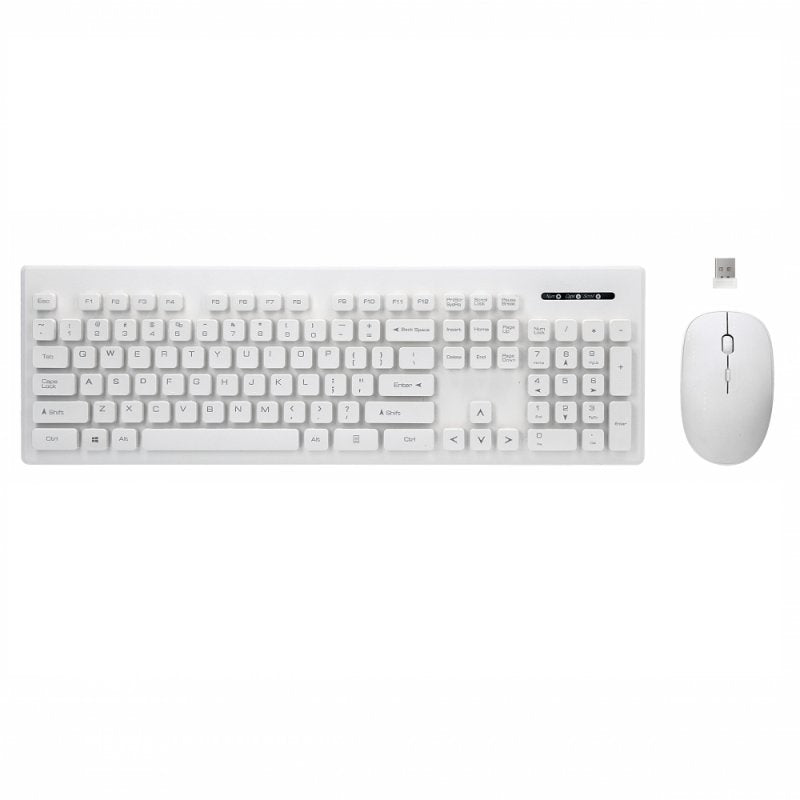 Rebeltec bezicni set: tastatura + mis WHITERUN beli