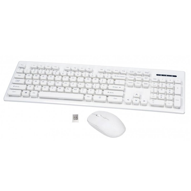 Rebeltec bezicni set: tastatura + mis WHITERUN beli
