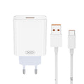 XO Kućni punjač sa kablom od 120W (USB-A) L164, Beli
